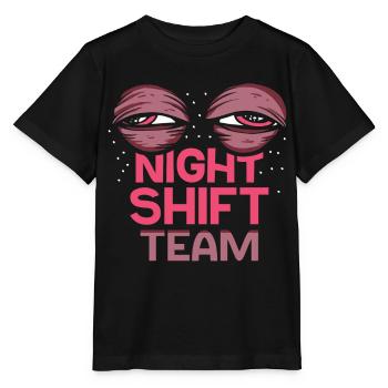 Équipe de nuit Équipe De nuit Travail de collègue de nuit - T-shirt bio MINI CREATOR Stanley/Stella Enfant - noir - Devant - Mikhail (115cm)