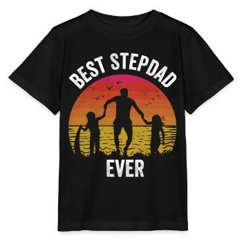 Meilleur beau-père jamais beau-père beau-père beau-père beau-père beau-père - T-shirt bio MINI CREATOR Stanley/Stella Enfant - noir - Devant - Mikhail (115cm)