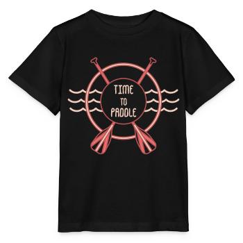 Time to Paddle Canoe Water Sports Paddle Paddle Paddle - Stanley/Stella MINI CREATOR Kids’ T-Shirt - black - Front - Mikhail (115cm)