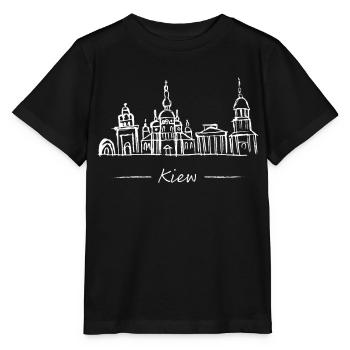 Kiew Skyline Silhouette Städtetrip Ukraine - Stanley/Stella Kinder T-Shirt MINI CREATOR  - Schwarz - Vorne - Mikhail (115cm)