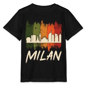 Milan Retro Skyline Milan Cathedral - Stanley/Stella MINI CREATOR Kids’ T-Shirt - black - Front - Mikhail (115cm)