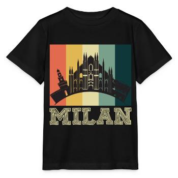 Milan Cathedral from Milan Italy - Stanley/Stella MINI CREATOR Kids’ T-Shirt - black - Front - Mikhail (115cm)