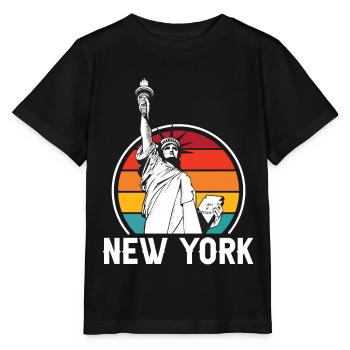 New York Statue of Liberty NYC Liberty Island - Stanley/Stella MINI CREATOR Kids’ T-Shirt - black - Front - Mikhail (115cm)