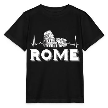 Rome Heartbeat Italy Colosseum Tuscany - Stanley/Stella MINI CREATOR Kids’ T-Shirt - black - Front - Mikhail (115cm)