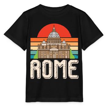 Rom Vatikan Italien Römer Sunrise italienisch - Stanley/Stella Kinder T-Shirt MINI CREATOR  - Schwarz - Vorne - Mikhail (115cm)