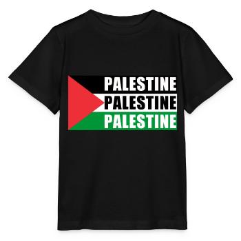 Palästina Geschenk Free Palestine Gaza Streifen - Stanley/Stella Kinder T-Shirt MINI CREATOR  - Schwarz - Vorne - Mikhail (115cm)