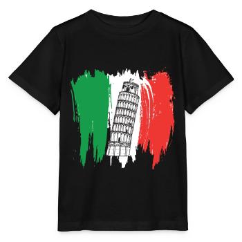 Pise Tour Penchée Italie Toscane Florence - T-shirt bio MINI CREATOR Stanley/Stella Enfant - noir - Devant - Mikhail (115cm)