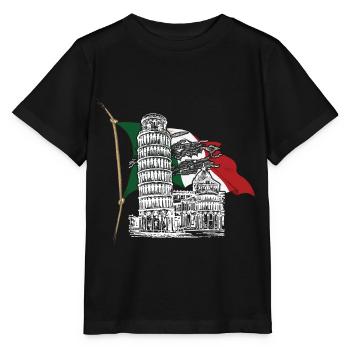 Pise Tour Penchée Italie Toscane Florence - T-shirt bio MINI CREATOR Stanley/Stella Enfant - noir - Devant - Mikhail (115cm)