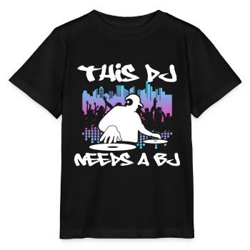 DJ Gift Music Disc Jockey Disco Techno Rave - Stanley/Stella MINI CREATOR Kids’ T-Shirt - black - Front - Mikhail (115cm)