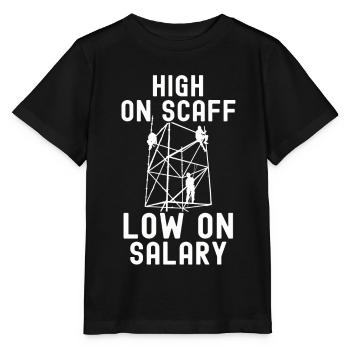 Constructeurs d’échafaudages - T-shirt bio MINI CREATOR Stanley/Stella Enfant - noir - Devant - Mikhail (115cm)