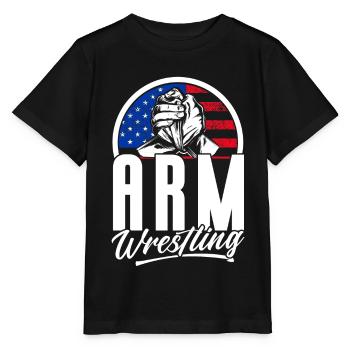 Armdrücken Armdrücken - Stanley/Stella Kinder T-Shirt MINI CREATOR  - Schwarz - Vorne - Mikhail (115cm)