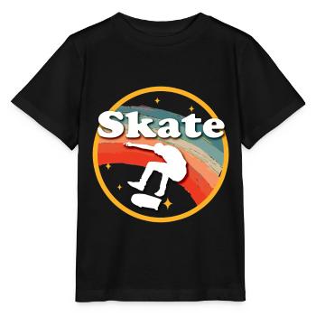 Skater Skateboard Cadeau Halfpipe Sk8 Ollie - T-shirt bio MINI CREATOR Stanley/Stella Enfant - noir - Devant - Mikhail (115cm)