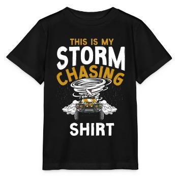 Storm Chaser Hurricane Meteorology - Stanley/Stella Kinder T-Shirt MINI CREATOR  - Schwarz - Vorne - Mikhail (115cm)