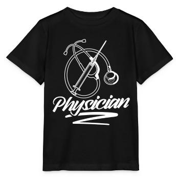 Arzt Beruf Medizin Mediziner Doktor - Stanley/Stella Kinder T-Shirt MINI CREATOR  - Schwarz - Vorne - Mikhail (115cm)