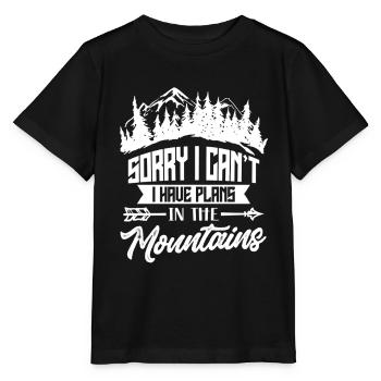 Je ne peux malheureusement pas avoir de projets en montagne - T-shirt bio MINI CREATOR Stanley/Stella Enfant - noir - Devant - Mikhail (115cm)