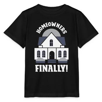 Enfin propriétaire propriétaire maison propriétaire propriétaire maison - T-shirt bio MINI CREATOR Stanley/Stella Enfant - noir - Devant - Mikhail (115cm)