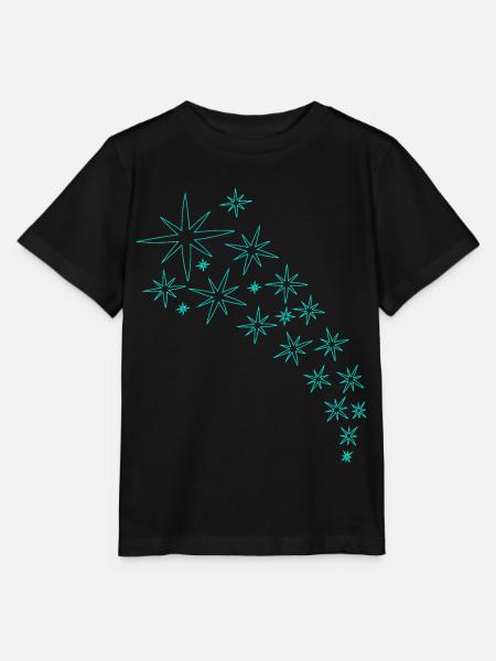 Sterne Mintgrünes Design - Stanley/Stella Kinder T-Shirt MINI CREATOR - Schwarz