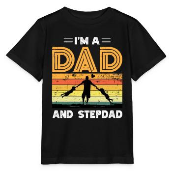 Je suis un père et beau-père beau-père - T-shirt bio MINI CREATOR Stanley/Stella Enfant - noir - Devant - Mikhail (115cm)