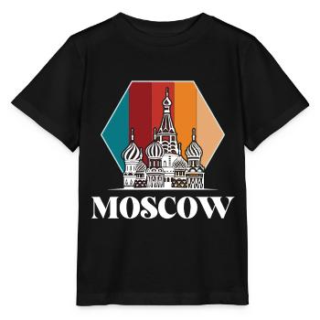 Basilius Kathedrale Moskau Russland Retro - Stanley/Stella Kinder T-Shirt MINI CREATOR  - Schwarz - Vorne - Mikhail (115cm)