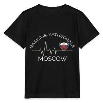 Basilius Kathedrale Russland Moskau Herzschlag - Stanley/Stella Kinder T-Shirt MINI CREATOR  - Schwarz - Vorne - Mikhail (115cm)