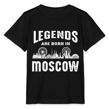 Moscou Légendes Russie Skyline - T-shirt bio MINI CREATOR Stanley/Stella Enfant - noir - Devant - Mikhail (115cm)