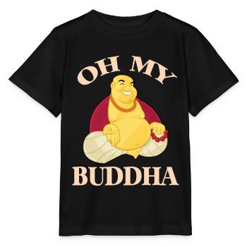 Oh mon Bouddha Bouddhisme Méditation Détendez-vous - T-shirt bio MINI CREATOR Stanley/Stella Enfant - noir - Devant - Mikhail (115cm)