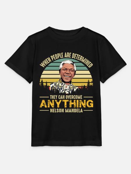 Nelson Mandela Quota Vrijheid Afrika - Stanley/Stella Kinder-T-shirt MINI CREATOR  - zwart