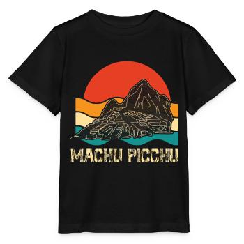 Machu Picchu Ruinenstadt Peru Inka Berg - Stanley/Stella Kinder T-Shirt MINI CREATOR  - Schwarz - Vorne - Mikhail (115cm)