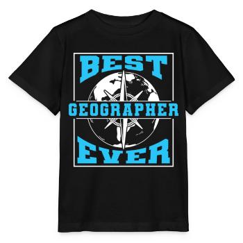 Best Geographer of All Time Geography Profession - Stanley/Stella MINI CREATOR Kids’ T-Shirt - black - Front - Mikhail (115cm)