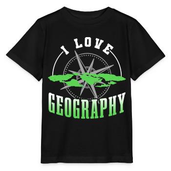 J’aime la géographie profession géographie géographie géographie - T-shirt bio MINI CREATOR Stanley/Stella Enfant - noir - Devant - Mikhail (115cm)