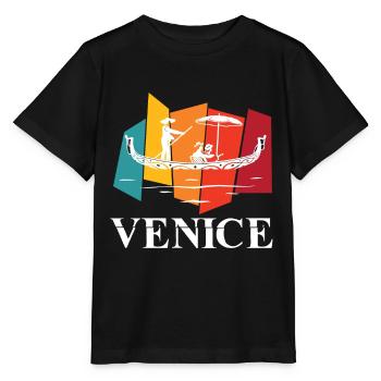 Venice Retro Canal Grande Italy Romance - Stanley/Stella MINI CREATOR Kids’ T-Shirt - black - Front - Mikhail (115cm)