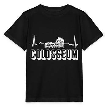 Colosseum Heartbeat Ancient Rome Gladiator - Stanley/Stella MINI CREATOR Kids’ T-Shirt - black - Front - Mikhail (115cm)