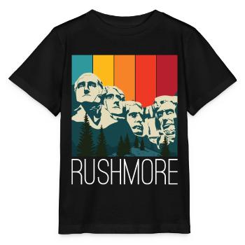 Rushmore Dakota US Präsidenten Denkmal - Stanley/Stella Kinder T-Shirt MINI CREATOR  - Schwarz - Vorne - Mikhail (115cm)