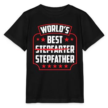 Le meilleur beau-père du monde Beau-père Beau-père Beau-père - T-shirt bio MINI CREATOR Stanley/Stella Enfant - noir - Devant - Mikhail (115cm)