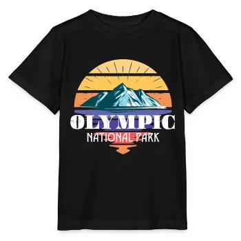 Olymp Nationalpark Gebirge Washington Wandern - Stanley/Stella Kinder T-Shirt MINI CREATOR  - Schwarz - Vorne - Mikhail (115cm)