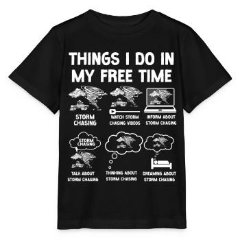 Storm Chaser Hurricane Meteorology - Stanley/Stella Kinder T-Shirt MINI CREATOR  - Schwarz - Vorne - Mikhail (115cm)