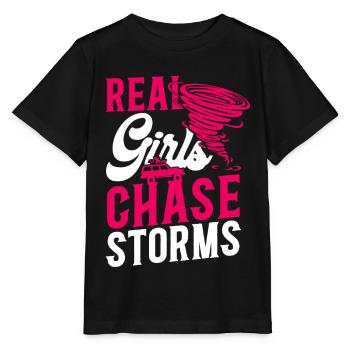 Storm Chaser Hurricane Meteorology - Stanley/Stella Kinder T-Shirt MINI CREATOR  - Schwarz - Vorne - Mikhail (115cm)