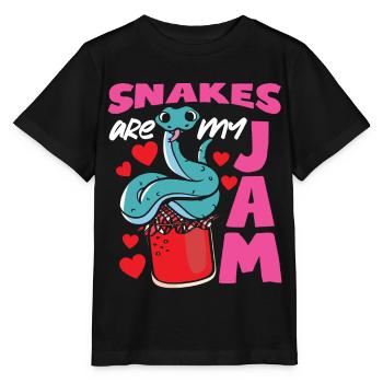 Serpent Serpent Serpent Les Serpents Sont Ma Confiture - T-shirt bio MINI CREATOR Stanley/Stella Enfant - noir - Devant - Mikhail (115cm)