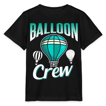 Ballon Besatzung Flug Heißluftballon Ballonfahrer - Stanley/Stella Kinder T-Shirt MINI CREATOR  - Schwarz - Vorne - Mikhail (115cm)