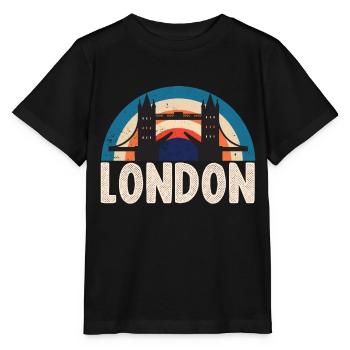 London Tower Bridge Angleterre Tamise - T-shirt bio MINI CREATOR Stanley/Stella Enfant - noir - Devant - Mikhail (115cm)