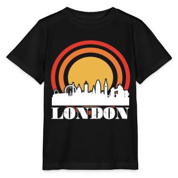 Londres Skyline Big Ben Westminster Château - T-shirt bio MINI CREATOR Stanley/Stella Enfant - noir - Devant - Mikhail (115cm)