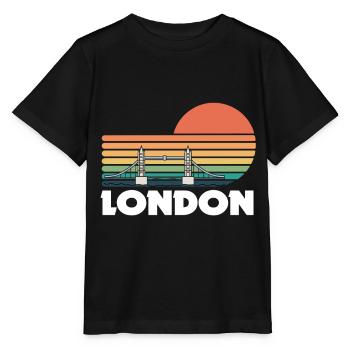 Londres Thames Tower Bridge Angleterre Westminster - T-shirt bio MINI CREATOR Stanley/Stella Enfant - noir - Devant - Mikhail (115cm)