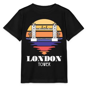 London Tower Bridge Royaume-Uni Angleterre Tamise - T-shirt bio MINI CREATOR Stanley/Stella Enfant - noir - Devant - Mikhail (115cm)
