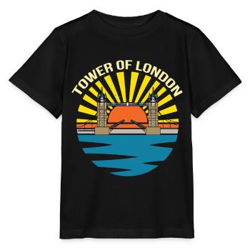 Angleterre Thames Tower Bridge Westminster - T-shirt bio MINI CREATOR Stanley/Stella Enfant - noir - Devant - Mikhail (115cm)