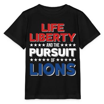 Lions Happiness Safari Afrique Savannah - T-shirt bio MINI CREATOR Stanley/Stella Enfant - noir - Devant - Mikhail (115cm)