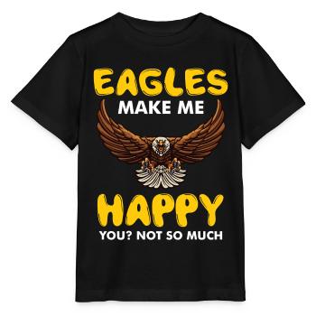 Eagle Bird Luck Ornithology Falconry - Stanley/Stella MINI CREATOR Kids’ T-Shirt - black - Front - Mikhail (115cm)