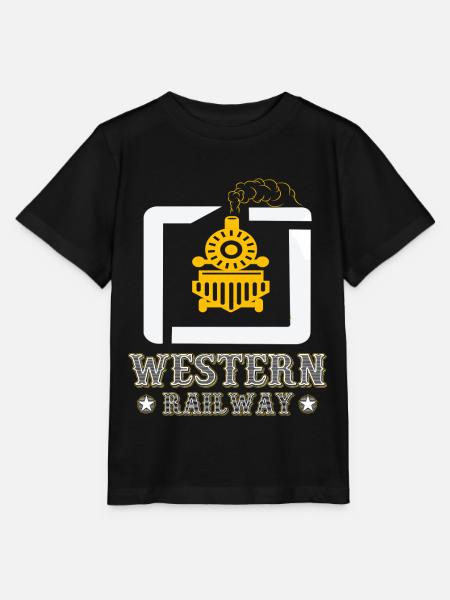 Westliche Eisenbahn Lokomotive - Stanley/Stella Kinder T-Shirt MINI CREATOR  - Schwarz