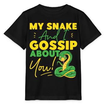 Serpent Serpent Mon Serpent Et Moi - T-shirt bio MINI CREATOR Stanley/Stella Enfant - noir - Devant - Mikhail (115cm)