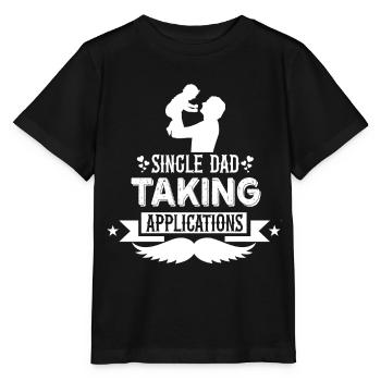 Single father accepts applications - Stanley/Stella MINI CREATOR Kids’ T-Shirt - black - Front - Mikhail (115cm)