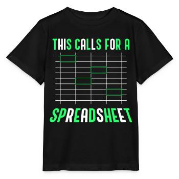 This Requires A Spreadsheet Accountant Table - Stanley/Stella MINI CREATOR Kids’ T-Shirt - black - Front - Mikhail (115cm)